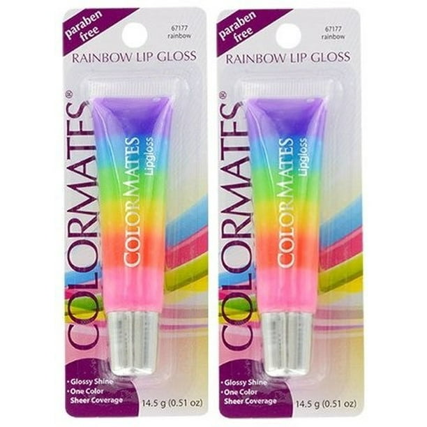 colormates rainbow lip gloss pack of 2