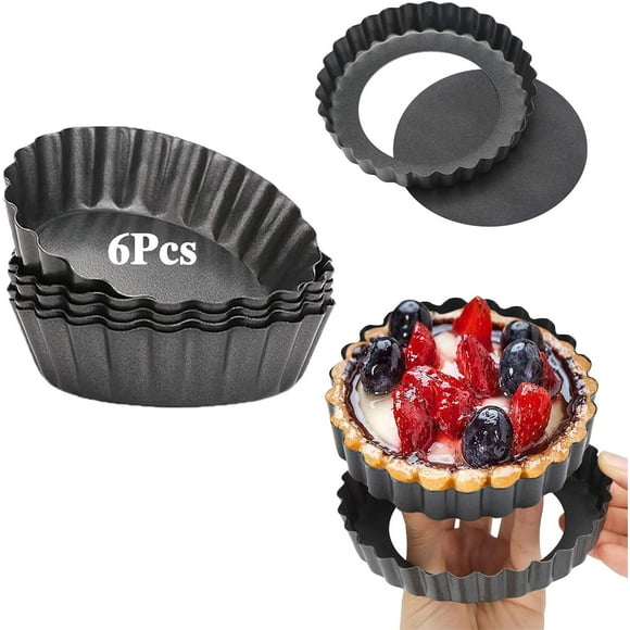 Moldes para tartas Xstronq de 10 cm con base extraíble y antiadherente