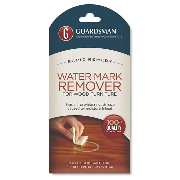Guardsman Reusable Water Mark Remover Cloth | Wood Cleaner for White Rings & Haze Caused By Moisture and Heat, 1 Count