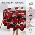 thumbnail image 4 of Christmas Round Tablecloth 60 Inch, Reindeer Snowflake Tablecloth Buffalo Plaid Table Cloth, Christmas Outdoor Indoor Table Cover for Christmas Party Decoration, 4 of 6