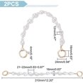 thumbnail image 2 of Pearl Bag Straps 2pcs 12 Inch Decorative Purse Extender Irregular White Pearl Beaded Bag Chain with Golden Rings Clasps Replacement Straps for DIY Handbag Wallet Clutch Tote Phone Case, 2 of 5