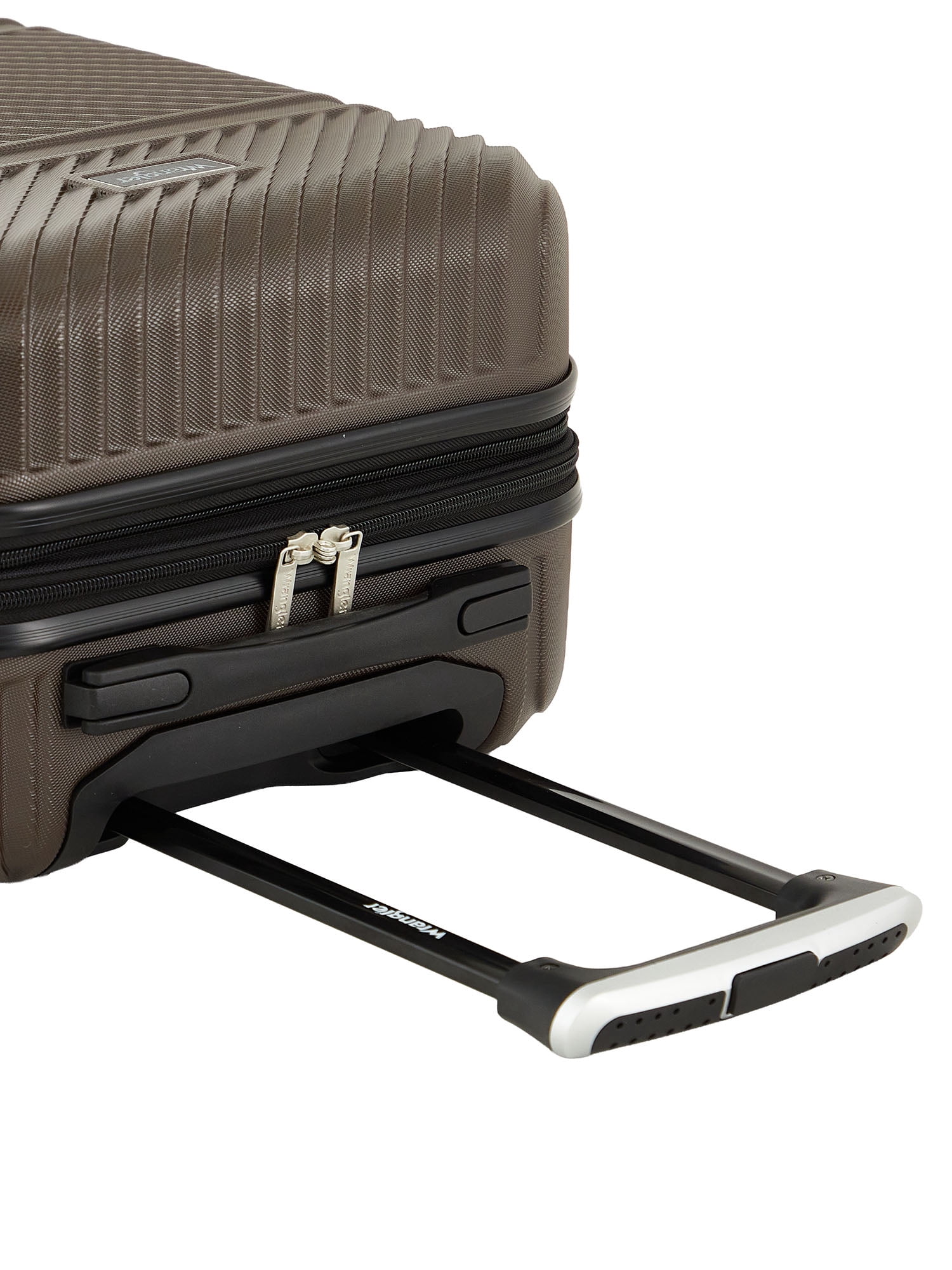Wrangler 20-inch Expandable Hardside Carry-on Luggage for Travel, Chocolate Brown