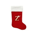 thumbnail image 4 of HongHeng Monogram Embroidered Letter Christmas Stocking Soft Velvet with White Plush Cuff Embroidered Personalize Double Christmas Sock for Family Holiday Decoration Hanging, 4 of 4