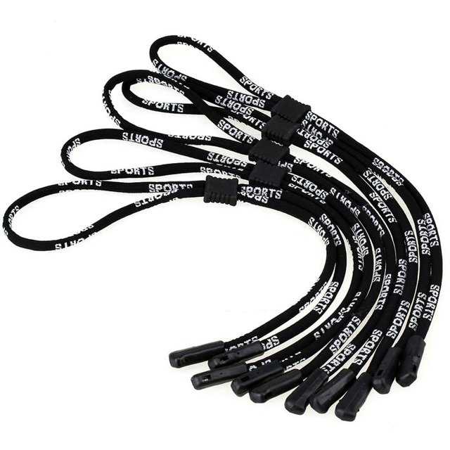 5 piezas Correa para el cuello para gafas de sol negras Retenedor de gafas - Sunny