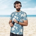 thumbnail image 4 of Wukai Lilies Flowers Print Men's Short-Sleeved Mesh T-Shirt,Quick-Dry Short Sleeve Workout T-Shirt-Large, 4 of 8
