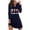 Navy, variant on Lilgiuy Christmas Print For Women Casual Round-neck Long Sleeve Pullover Dress