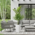 thumbnail image 3 of QinaQin Palmera artificial Areca con maceta blanca alta, hojas tropicales realistas, ideal para decoración de sala, recámara, oficina o interiores, 3 of 7