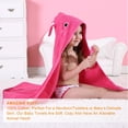 thumbnail image 2 of Albornoz de algodón con capucha para bebé con cara de animal para niños y niñas de 0 a 6 años, color rosa BANYUO  Electrónica, 2 of 7