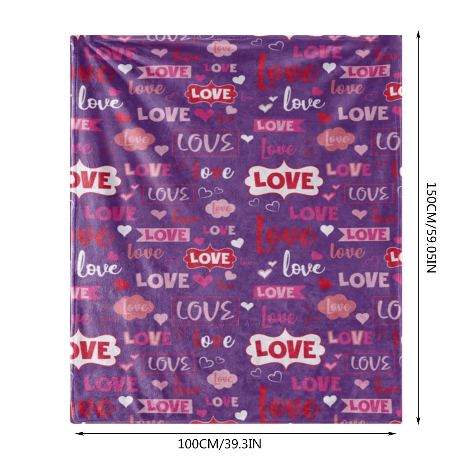 Weighted Blanket Clearance! Valentine's Day Blanket Flannel Decorative Blanket Air Conditioning Blanket Throw Blanket Valentines Day Decorations 1X Blanket