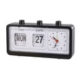 thumbnail image 3 of KAKOWELY Black Manual Control Time Clock with Date and Week Display for Accurate Timekeeping on Bedroom Desk or Office Table 6.5 Inches,7.87"X3.74"X1.77", 3 of 5