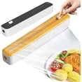 thumbnail image 3 of Plastic Cling Film Cutter Dispenser with Tear-Free Blade for Kitchen Food Wrap Storage, Household Aluminum Foil and Wax Paper Organizer, Easy One-Hand Operation for Leftovers and Meal Prep, 3 of 5