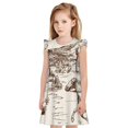 thumbnail image 1 of Fotbe Western Desert Cowboys3 Vestido de Dormir para Niñas de 3 a 10 Años, Mangas Cortas, Estilo Princesa, Pijama Camisón con Mangas Voladas-XX-Large, 1 of 6