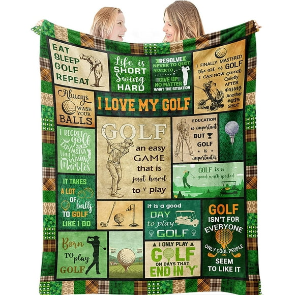 XZYG Golf Gifts for Men Funny Golf Gifts for Men Unique Mens Best Golf Gift for Him Golf Gifts for Women Cool Golfing Gifts Idea for Golfers Golf Lover Birthday Gift Blanket(50*60inch)