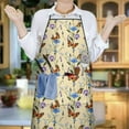 thumbnail image 6 of Butterfly Flower Plant Pattern Apron-Garden Aprons for Women with Pockets-Cotton Linen Waterproof Kitchen Cooking Gardening Aprons Adjustable for Kitchen,Cooking,BBQ and Salon 33x27 Inch, 6 of 7