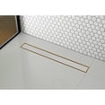 thumbnail image 2 of Kingston Brass BSF2427 Watercourse 24-Inch Stainless Steel Linear Shower Drain with Reversible Tile Insert and Flat Grate in Brushed Brass, 2 of 4