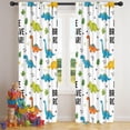 thumbnail image 5 of Blackout Kids Curtains,White Cartoon Dinosaurs Motivational Pattern Childrens Insulated Curtains Set Of 2,Bedroom Essentials,Toddler Room Decor 42"x84", 5 of 5