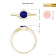thumbnail image 4 of ANGARA Natural Semi Bezel-Set Solitaire Round Tanzanite Bypass Ring in 14K Yellow Gold for Women (Size-6mm) | December Birthstone, Anniversary, Jewelry Gift for Women | Natural Tanzanite Ring, 4 of 9