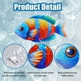 thumbnail image 3 of STONCEL Metal Fish Art Wall Decor, Set of 4 Metal Sea Fish Wall Art Decor for Outdoor Bathroom Swimming Pool, 3 of 7