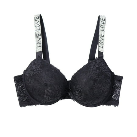 

Vedolay Women Bra For Women Lace Bralettes For Women Padded Bralette Camisole Racerback Crop Top Floral Lace Bralettes V Neck(Black 38)