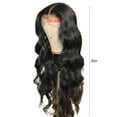thumbnail image 3 of YSGFHGJW Wigs Human Hair,Long Roll Curly Hair Middle Score Wig Fashion Natural Wig High Temperature Wire 30in Long Wig For Women Daily Life,Black, 3 of 7