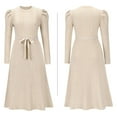 thumbnail image 2 of Vestidos de punto elegantes para mujer, vestido tipo suéter, vestido de invierno con cuello redondo, 2 of 5