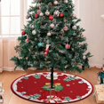 thumbnail image 6 of 15.74'' Buffalo Plaid Christmas Tree Skirt Claus Christmas Tree Pattern Rustic Farmhouse Christmas Tree Skirt Mat for New Year Xmas Party Decorations Home Yard Ornaments, 6 of 7