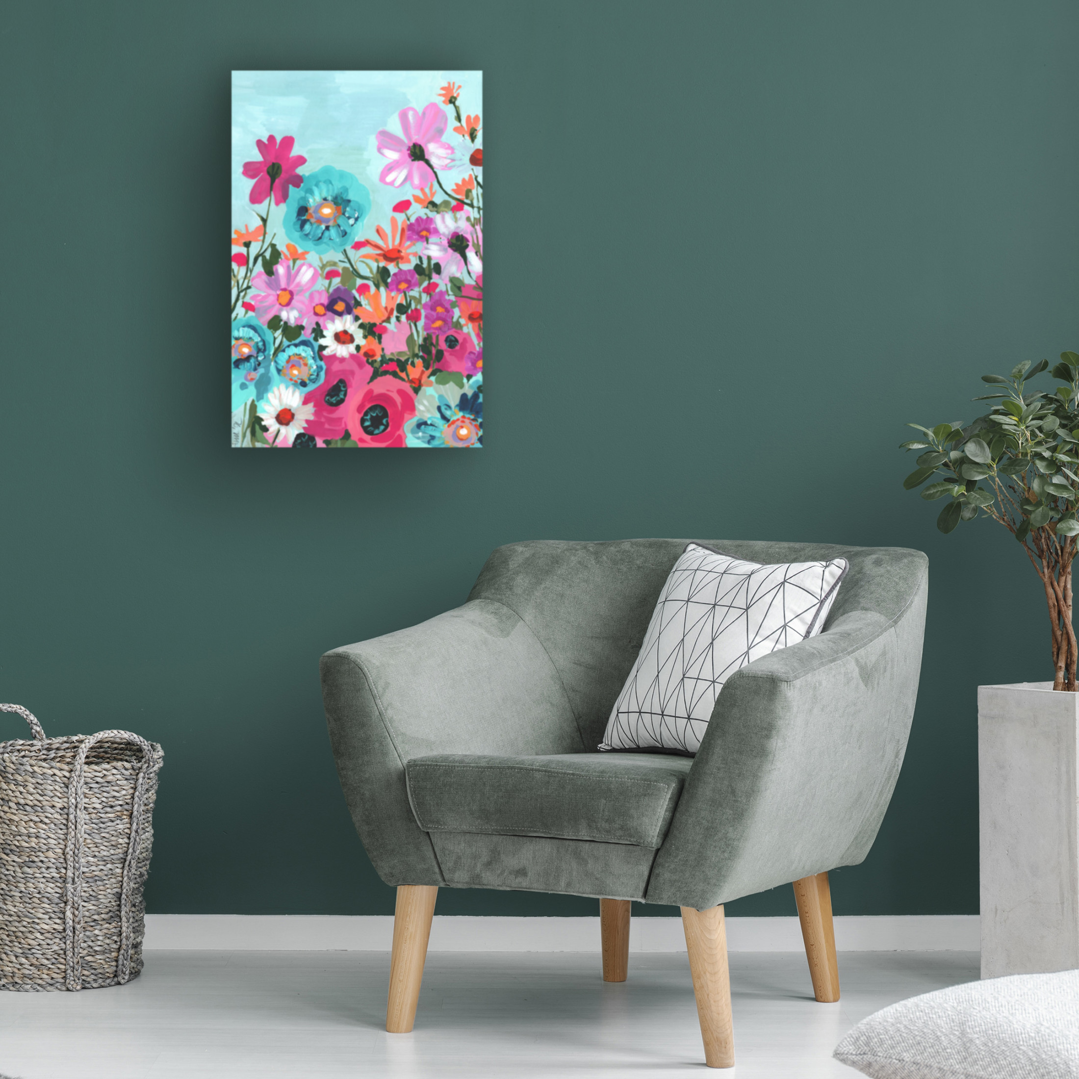 Trademark Fine Art Ania Zwara Meadow In June Pink Canvas Wall Art