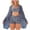 Light Blue, variant on Women's 3-Piece High Waist Bikini Swimsuit Set with Cami Top Printed Swimsuit Beach Cover Up Swimwear for Women S-XL