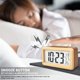 thumbnail image 3 of Digital Alarm Clock Battery Operated, Wooden Lcd Digital Clock with Night Light, Temperature Detect, Snooze Function for Bedroom, Bedside, Desk, 3 of 5