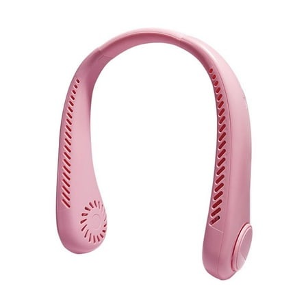 

Bladeless Air Cooler Rechargeable Mini Sports Fans Neck Fan Summer 3 Speed PINK