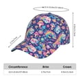 thumbnail image 2 of Sikiie mushroom Skull rainbow color Unisex Vintage Washed Unstructured Baseball Cap Soft Cap Adjustable Unisex Baseball Hat Dad Hat, 2 of 6