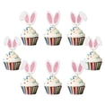 thumbnail image 3 of 24/12PCS Glitter Rabbit Ears Cupcake Toppers Easter Rabbit Theme Happy Birthday Cupcake Picks for Rabbit Happy Easter Birthday Spring Easter Party Cake Decorations, 3 of 7