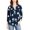 Pink, variant on Floral Print 3/4 Sleeve Knit Top Bubble Bath Combo M