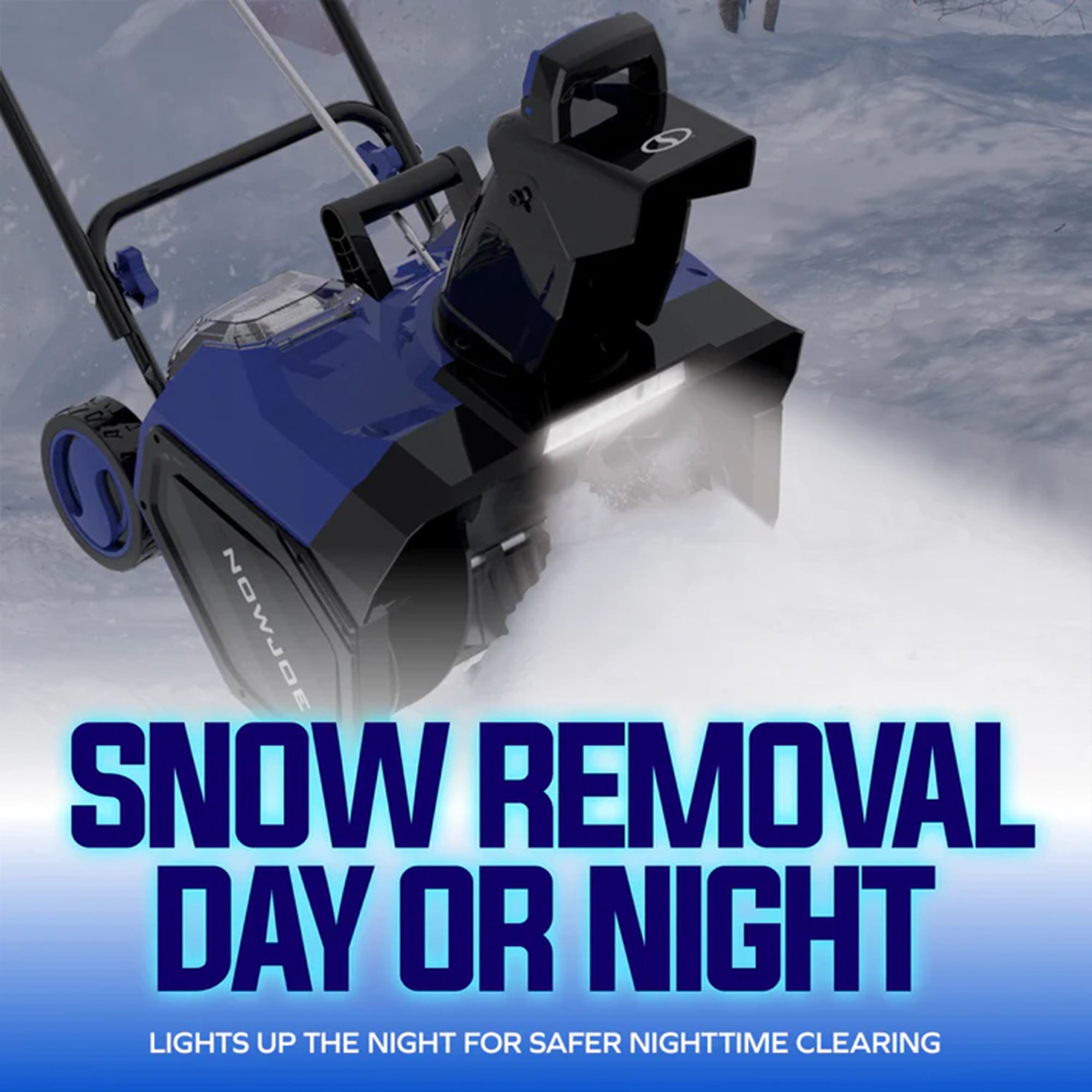 Snow Joe 48V Cordless Snow Blower Machine, Battery Powered w/ LED, 18\" Clearing