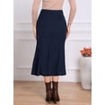 thumbnail image 3 of DARING DIVA Women's High Waisted Bodycon Mermaid Skirts XS Dark Blue, 3 of 6
