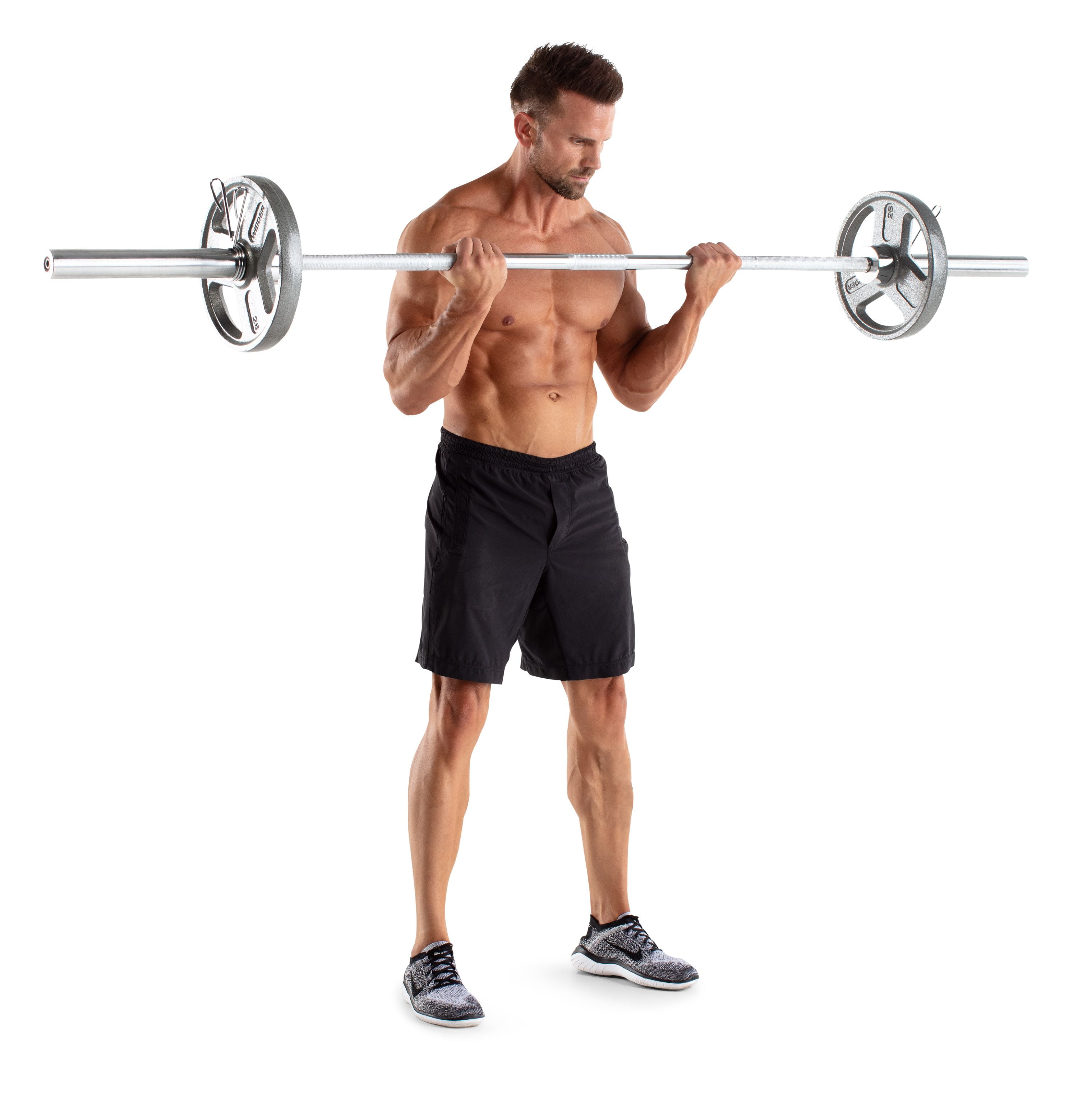 Gold s Gym 210 Lb. Cast Iron Olympic Weight Set with 7 Barbell Box 2 of 4 Walmart