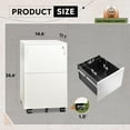 thumbnail image 2 of AEGFKD 2-Drawer Rolling File Cabinet with Lock, Metal Filing Cabinet for Home Office, Fully Assembled Under Desk, White, 2 of 5