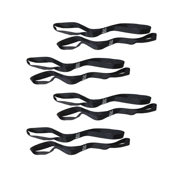 (4 Pack) Motorcycle Handle Bar Straps (Pair) Black