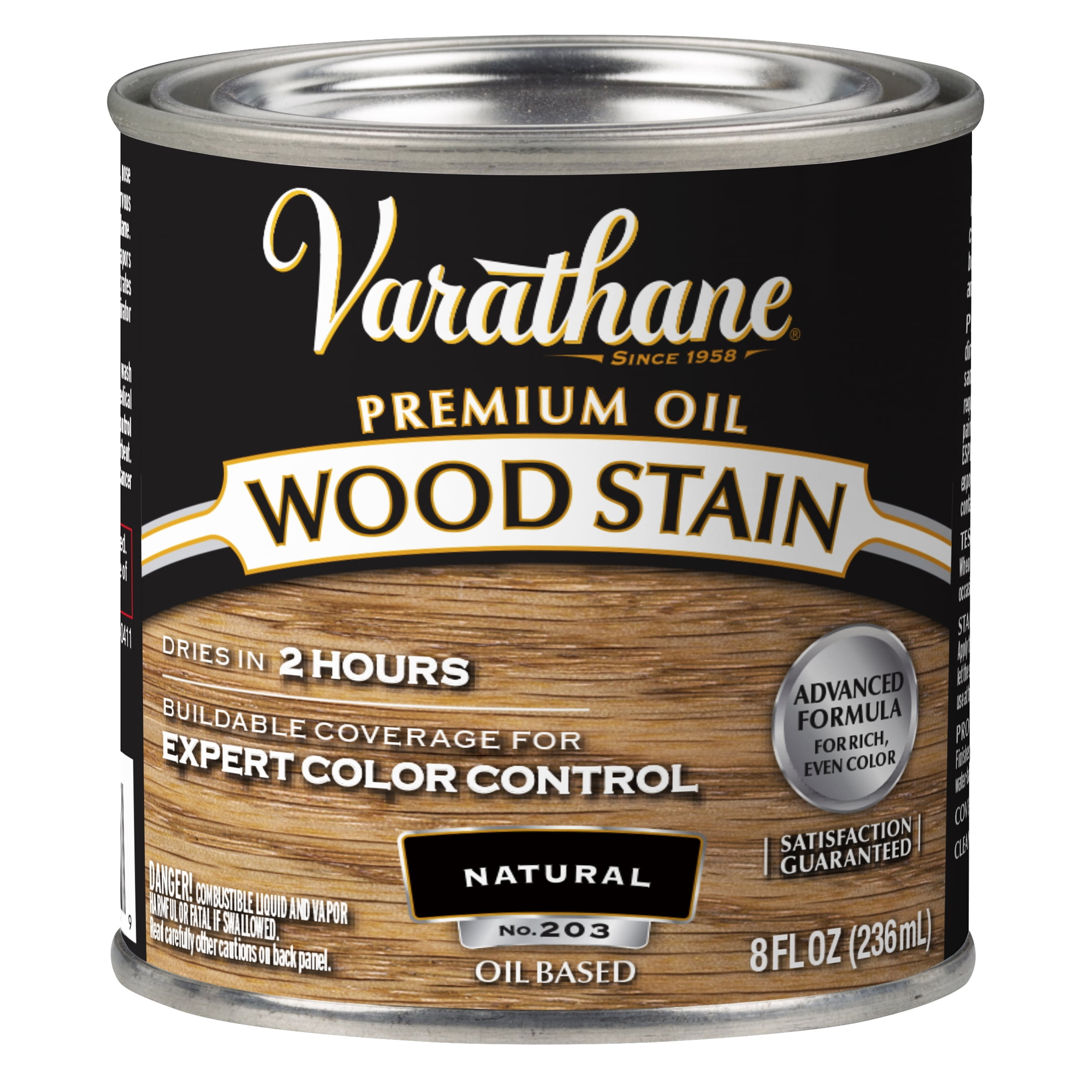 4 Pack, Natural, Varathane Premium Oil-Based Interior Wood Stain-211755, Half Pint