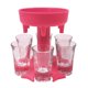 thumbnail image 2 of Dispensador De Vidrio Dispensador de 6 vasos de chupito, soporte para vino, whisky, licor, herramientas para fiestas (rosa), 2 of 3