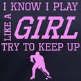 thumbnail image 3 of CafePress - Hockey Like A Girl T Shirt - Women's V-Neck Dark T-Shirt, 3 of 4