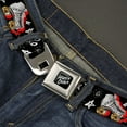 thumbnail image 2 of DC Comics Belt, Seatbelt Buckle Belt, Birds of Prey Harley Quinn Roller Skates Icons Collage, 24 to 38 Inches, 2 of 7