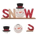 thumbnail image 4 of Gymnture Christmas Snowman Wood Letters Xmas Table Decor Holiday Ornaments, 4 of 10