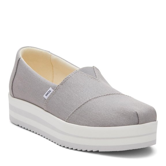 TOMS Women's Alpargata Midform Loafer Flat, Drizzle Grey, 10
