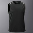 thumbnail image 3 of Fgnfyis Mens Sports Fitness Tank Tops for Summer Outdoor Running Quick Drying Breathable Training Sleeveless T-Shirt Vest Ideal for Athletes Men's Tank Tops Black L, 3 of 3