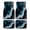 Ocean Waves Crashing, variant on 4-Piece Car Floor Mats Set, Ocean Waves Crashing Crystal Velvet Automotive Front & Rear Floor Liners, Universal Fit for Car, Truck, SUV