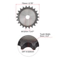 thumbnail image 2 of Uxcell 22 Teeth Flat Chain Sprocket Type A 3/8" Pitch, 12mm Bore Carbon Steel, 2 of 6