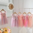 thumbnail image 3 of Vestido de niña de malla con alas de arcoíris y mangas voladoras, vestido de princesa para bebé de verano, falda con entretela, 3 of 6
