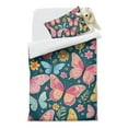 thumbnail image 2 of Flower and Butterfly Duvet Cover and Pillowcase Set for Single Bedding, Bedroom Accessories for Kids Teens, 2 of 5