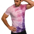 thumbnail image 6 of Sexlip Womens Purple Ombre Tie Dye Blouse Crew Neck Design Soft Fabric Relaxed Silhouette for Everyday Wear Pink M, 6 of 9